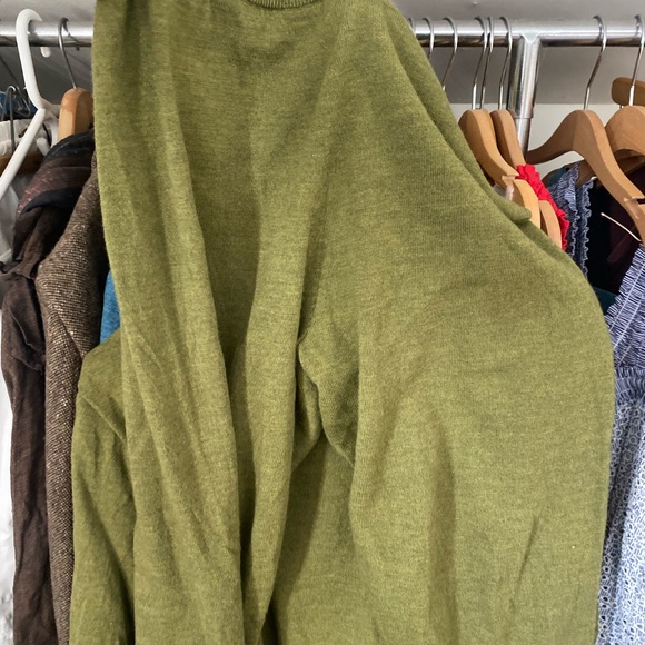 Babaa Olive Green 100% merino wool sweater pants set - Picture 4 of 6